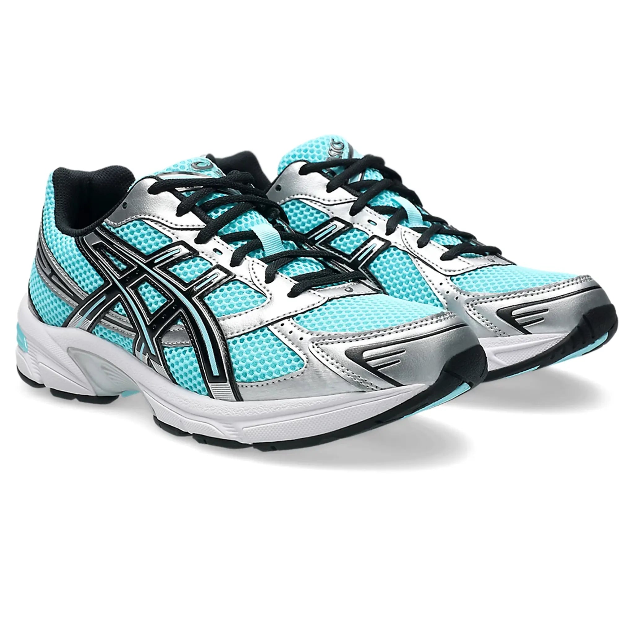 Front Side View of Asics Gel-1130 Larimar Blue Silver 1203A609-400